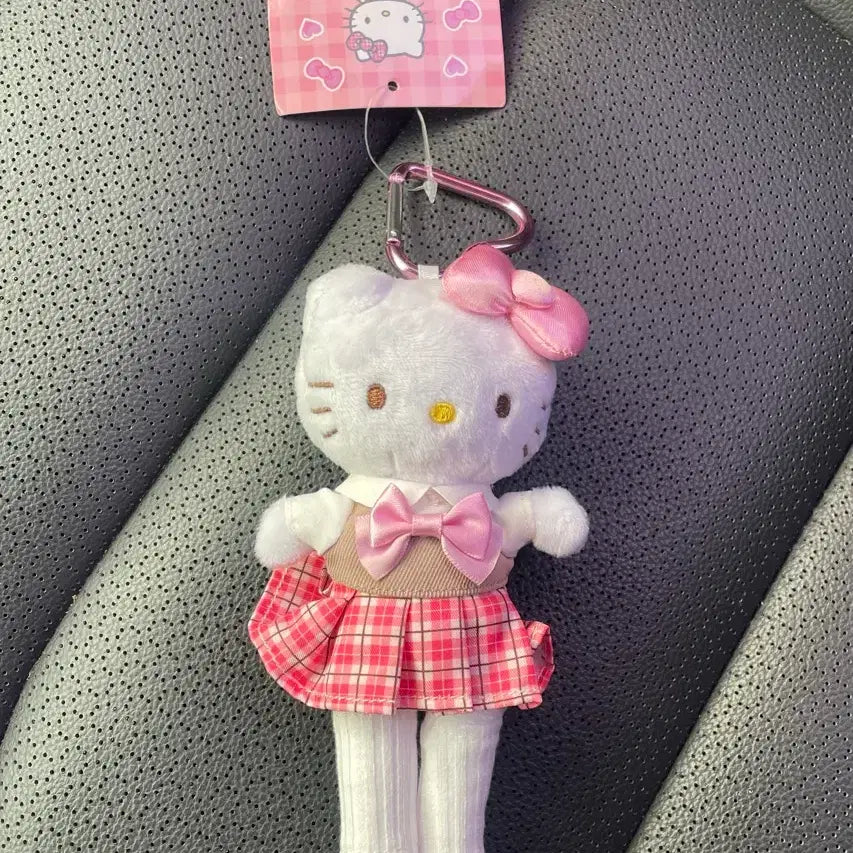 [BUNJANG] Sanrio Hello Kitty Pink Check Long Legs Plush Doll / 새상품) 핑크 체크 롱다리 키티 인형 판매