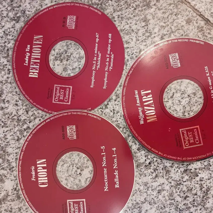[BUNJANG] Classical Music CD Set (Beethoven, Mozart, Chopin) - 7 Discs / 베토벤/모차르트/쇼팽 클래식 CD 7장세트