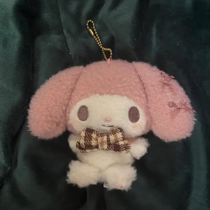 [BUNJANG] My Melody Winter Ribbon Plush Keychain / 마이멜로디 겨울 리본 인형 키링