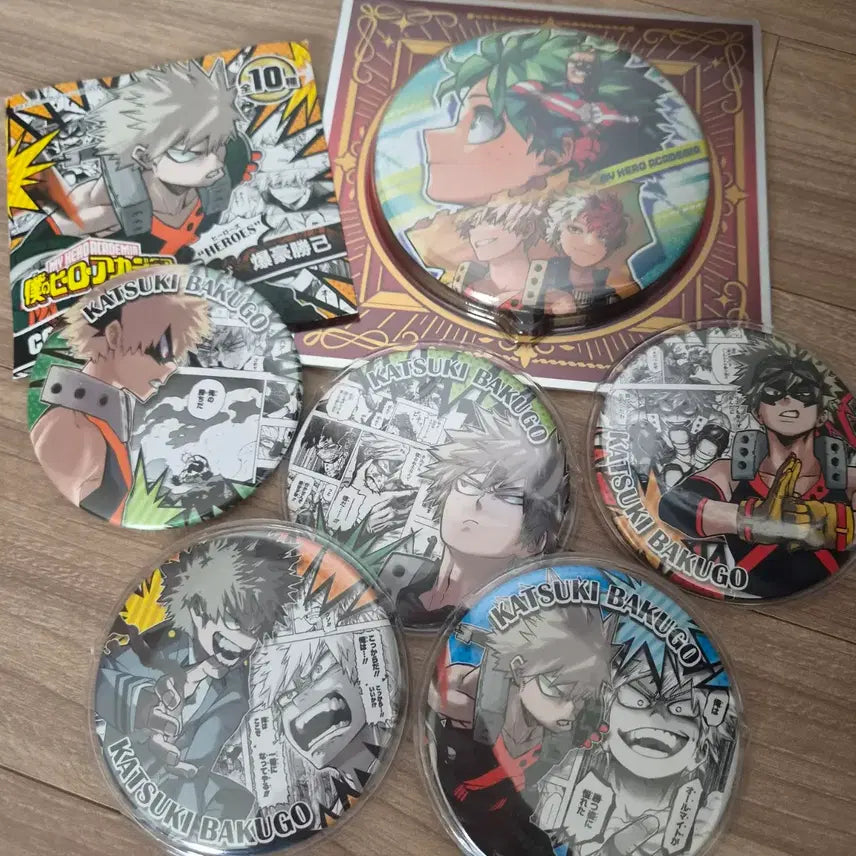 [BUNJANG] My Hero Academia Jump Shop Big Can Badge Bundle + Katsuki Bakugo Original Art Heroes Can Badges / 히로아카 나히아 점프샵 빅 캔뱃지(미개봉) + 바쿠고 원화 히어로즈