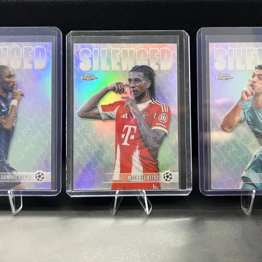 [BUNJANG] Topps Chrome Silence Bundle Set - Luis Suarez, Samuel Eto, and Olise / 탑스 크롬 사일런스 3장 일괄