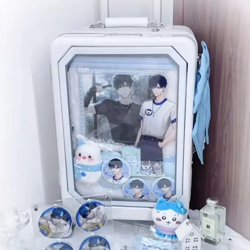 [BUNJANG] EITA Carrier 20-inch White/Blue Transparent Window Pet Carrier / 새상품) 이타캐리어 투명창 20인치 화이트 블루 이타백