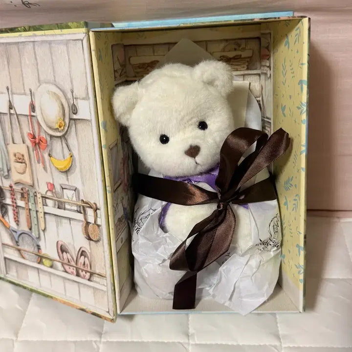 [BUNJANG] Teddy Tails Lena Bear Short Fur White S Size / 테디테일즈/ 레나베어 단모 화이트 s사이즈