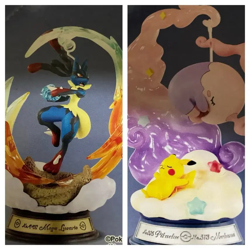 [BUNJANG] Pokemon Re-Ment Megalucario &amp; MamanPikachu 2-Type Bundle Set / 포켓몬 피규어 포켓몬 리멘트 메가루카리오,몽나피카츄 2종 일괄팝니다