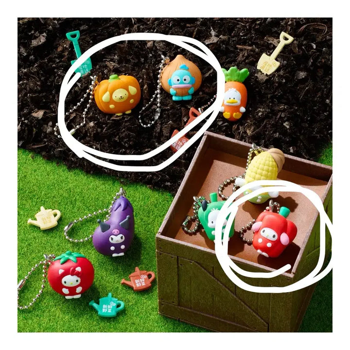 [BUNJANG] Bandai Sanrio Vegetable Figures (Hangyodon, Pompompurin, My Melody) / 반다이 산리오 채소 야채 식완 한교동 폼폼푸린 마이멜로디