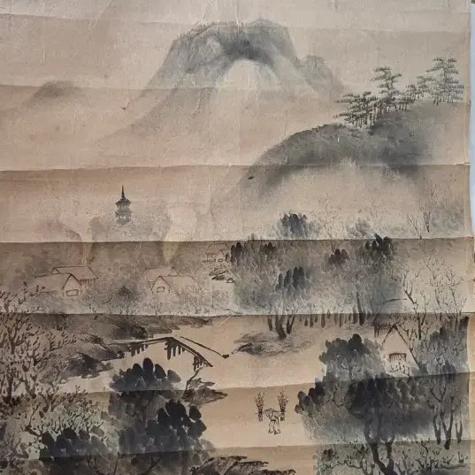 [BUNJANG] Gowon Artist Traditional Ink Landscape Painting (1970s Original) / 중국 고원 작가의 전통 수묵 산수화