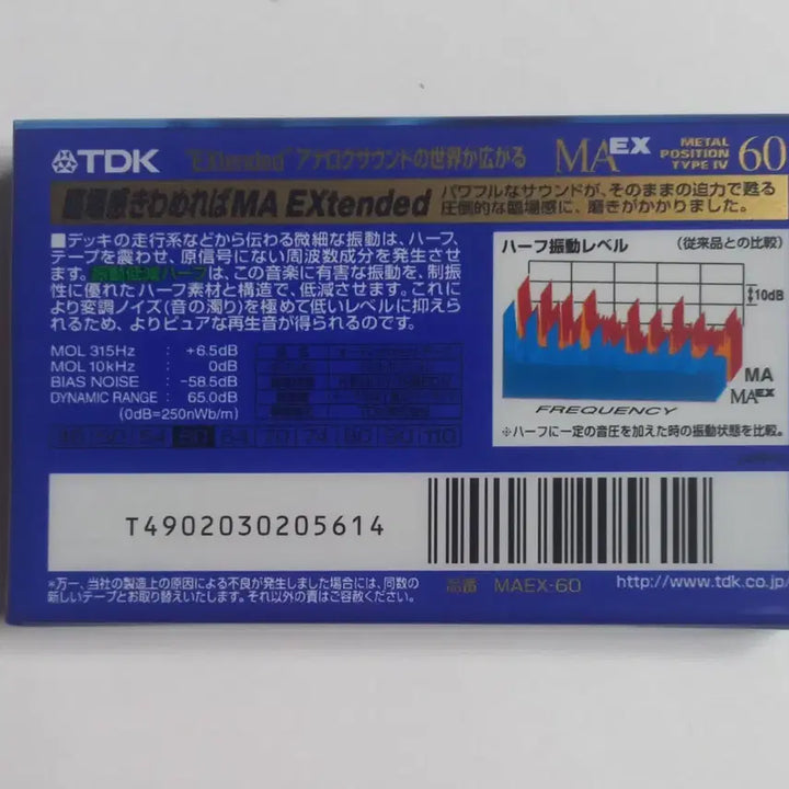 [BUNJANG] TDK MA-EX 60 Metal Cassette Tape / TDK MA-EX 60 메탈 카세트 테이프