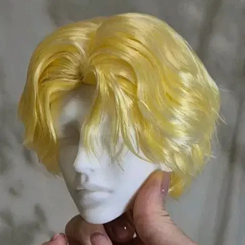 [BUNJANG] 1/3 Scale SD Doll Golden Blonde Synthetic Wig / bjd 75 구관  호환 MDD ~ 큰 SD 사이즈 금발 셋팅 가발
