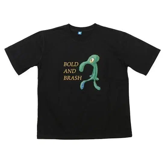 [BUNJANG] Dangkomma Spongebob Squidward Short-Sleeve T-Shirt / 댄꼼마,스폰지밥 징징이 반팔(단순개봉)