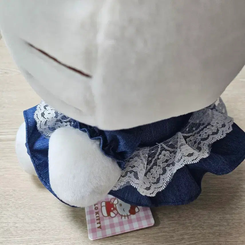 [BUNJANG] Hello Kitty Denim Skirt Dress Medium Plush Doll / 헬로키티 데님 청치마 원피스 중형 인형