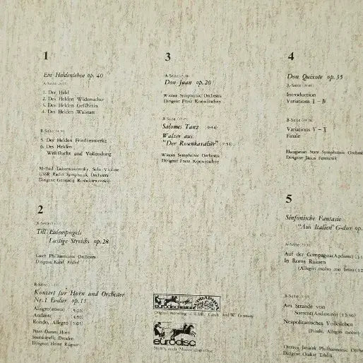 [BUNJANG] Richard Strauss 5 LP Collection / 슈트라우스 LP5집 모음 판매합니다.