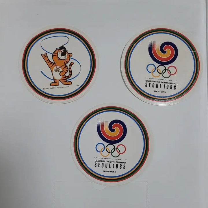 [BUNJANG] 1988 Seoul Olympics Sticker Set (3 Stickers) / 1988년 서울 올림픽 기념 스티커 / 3장