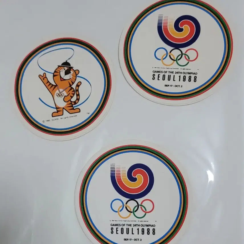 [BUNJANG] 1988 Seoul Olympics Sticker Set (3 Stickers) / 1988년 서울 올림픽 스티커 / 3장