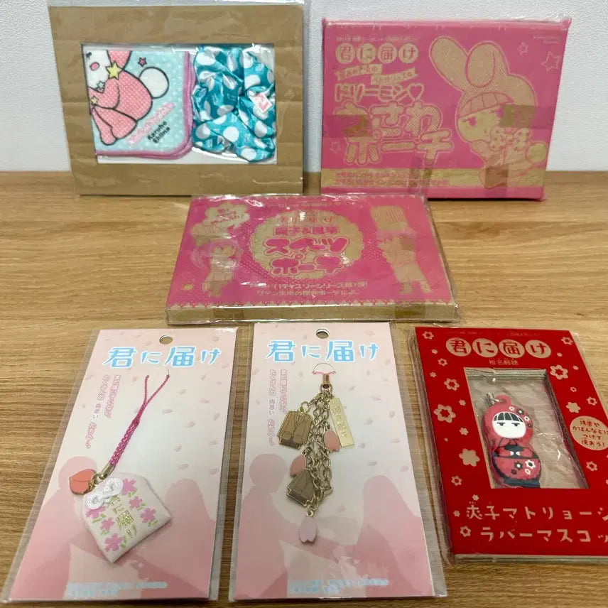 [BUNJANG] Kimi ni Todoke Sawako Uniform Omamori Keyring Rubber Strap Pouch Bundle Set / 너에게 닿기를 너닿 사와코 교복 오마모리 키링 러버스트랩 부록 파우치 슈