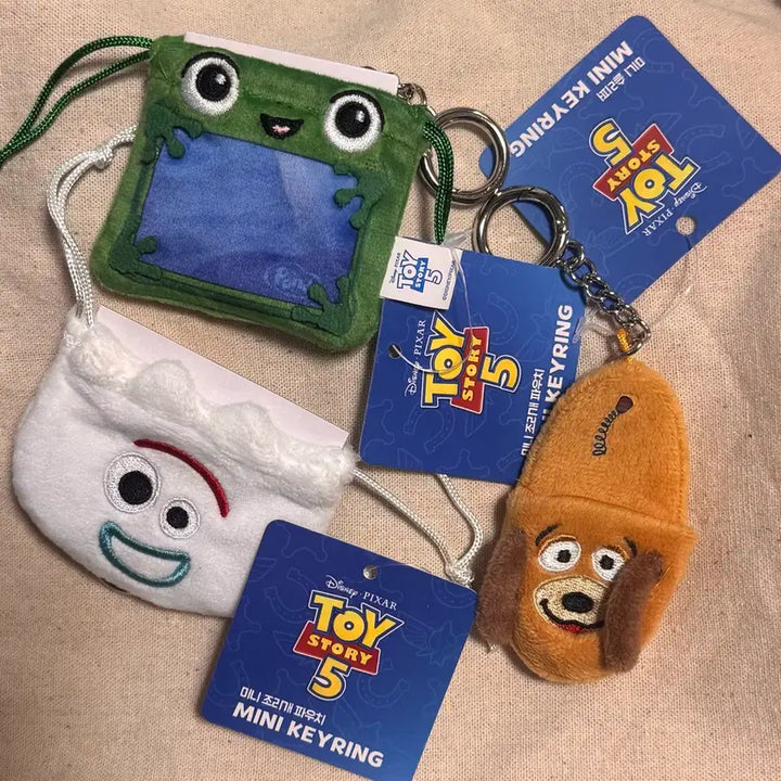 [BUNJANG] Toy Story Bundle: Mini Pouch &amp; Slinky Mini Keyring / (미사용 일괄)토이스토리 미니 조리개 파우치+미니 슬리퍼 키링 포키