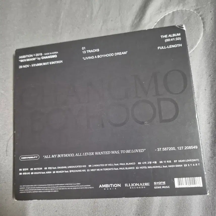[BUNJANG] Changmo 3rd Album Boyhood CD / 창모 보이후드cd