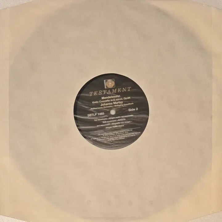 [BUNJANG] Johanna Martzy Mozart Mendelssohn Violin Concertos LP (Testament) / 요한나 마르치 - 멘델스존 / 모차르트 협주곡 LP (Testament)