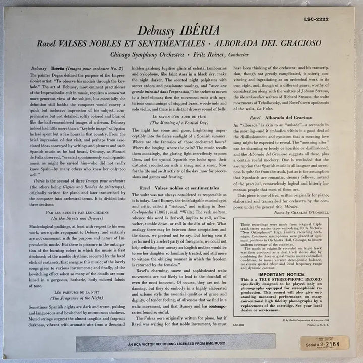 [BUNJANG] Fritz Reiner Iberia Classic Records 180g Audiophile LP / Fritz Reiner- Iberia LP(Classic Records)