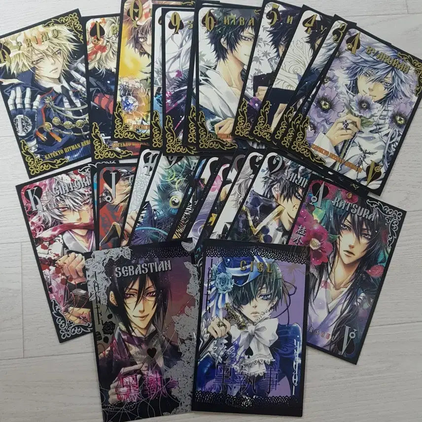 [BUNJANG] Black Butler, Gintama, Reborn! Trading Card Set / 흑집사 은혼 가정교사 히트맨 리본 가히리 트럼프 카드 세트