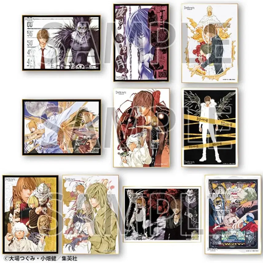 [BUNJANG] Death Note Original Art Exhibition Illustration Shikishi Collection Set (2nd Edition) / 박스 미개봉) 데스노트 원화전 일러스트 색지 컬렉션 2탄 10종 세트