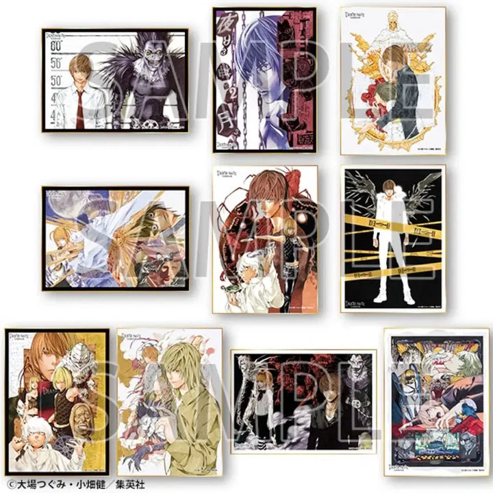 [BUNJANG] Death Note Original Art Exhibition Illustration Shikishi Collection Set (2nd Edition) / 박스 미개봉) 데스노트 원화전 일러스트 색지 컬렉션 2탄 10종 세트