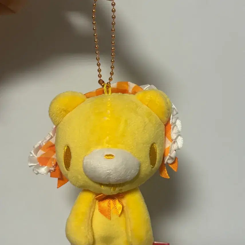 [BUNJANG] Gloomy Bear Classic Bonnet Keychain Yellow / 글루미베어 클래식 보닛 키링