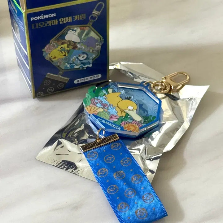 [BUNJANG] Pokemon Diorama 3D Keyring Psyduck (Authentic, Box Included) / (정품/박스O) 포켓몬스터 디오라마 입체 키링 고라파덕