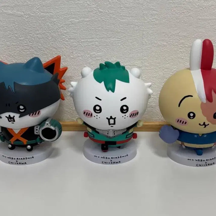 [BUNJANG] My Hero Academia x Chiikawa Collaboration Figure Set (Bakugo, Midoriya, Todoroki) / 나의 히어로 아카데미아 치이카와 피규어 3개 세트 일괄