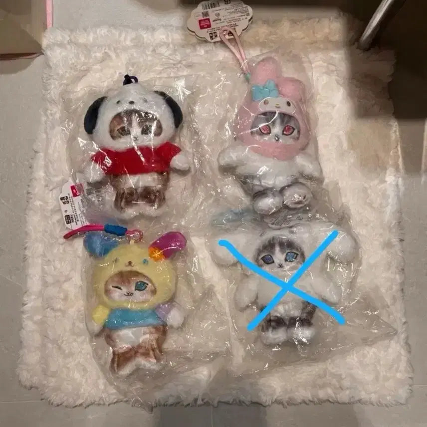 [BUNJANG] Sanrio x MofSand Usahana My Melody Pochacco Plush Keychain / 산리오 x 모프샌드 우사하나 마이멜로디 포차코