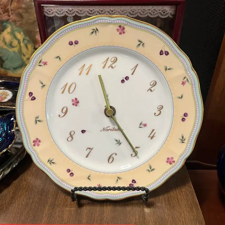 [BUNJANG] Noritake Porcelain Wall Clock / 노리다케 접시 벽걸이 시계