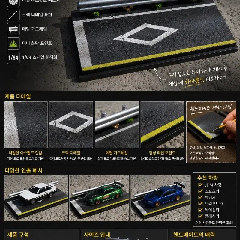 [BUNJANG] 1/64 Scale Diorama Display Case Handmade / 1/64 디오라마 핸드메이드 제작 케이스포함