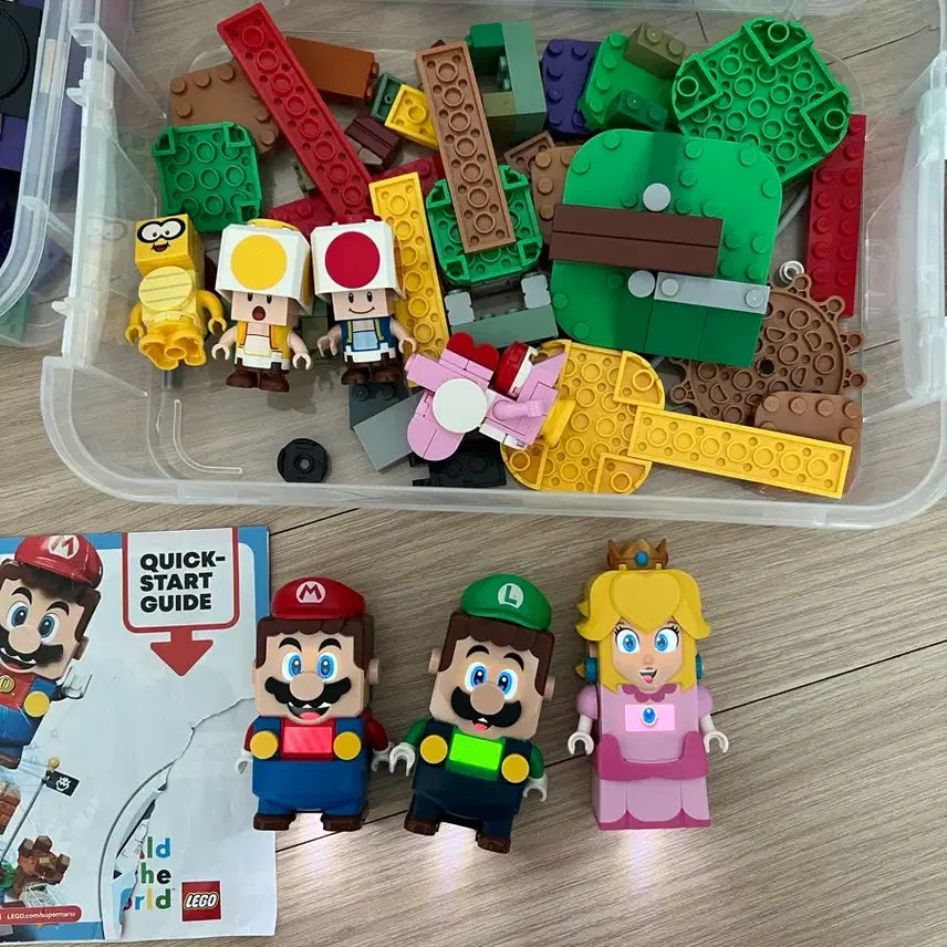 [BUNJANG] LEGO Super Mario Mario, Luigi, Peach 3 Figure Set / 레고 슈퍼마리오 마리오 루이지 피치 3종 피규어 세트