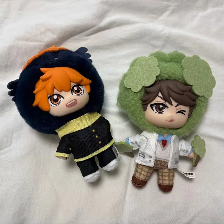 [BUNJANG] Haikyuu!! Oikawa &amp; Hinata Broccoli Hood Plush Set / 하이큐 오이카와 히나타 브로콜리 후드 인형