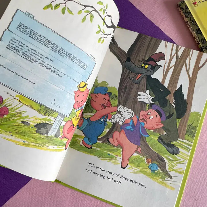 [BUNJANG] 1970s Original Three Little Pigs Vintage Book / 1970s/오리지널 아기돼지삼형제 빈티지붓(rare)