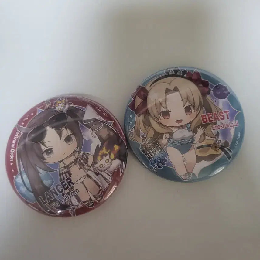 [BUNJANG] Fate/Grand Order Character Can Badge Set (Umi &amp; Ereshkigal) / (개별x)페그오 캬라토리아 캔뱃지 우미인+에레쉬키갈