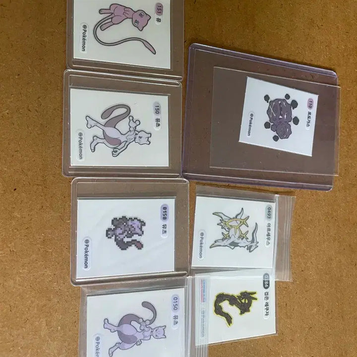 [BUNJANG] Pokemon Sticker Error Variants Mewtwo Black Rayquaza Halloween Lovely Piece Seal / 포켓몬 띠부씰 오류씰 뮤츠 검은레큐쟈  할로윈 러블리 피스씰
