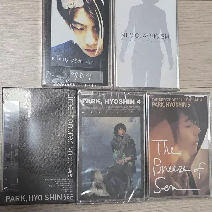 [BUNJANG] Park Hyo Shin Cassette Tape Album Set (5ea, All Sealed) / 박효신 카세트 테이프 앨범 5개 세트(전체 미개봉)