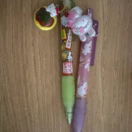 [BUNJANG] Hokkaido Snow Rabbit Kitty Omurice Kitty Strap Mechanical Pencil Bundle Set / 훗카이도 눈토끼 키티 오므라이스 키티 스트랩 샤프 고전키티