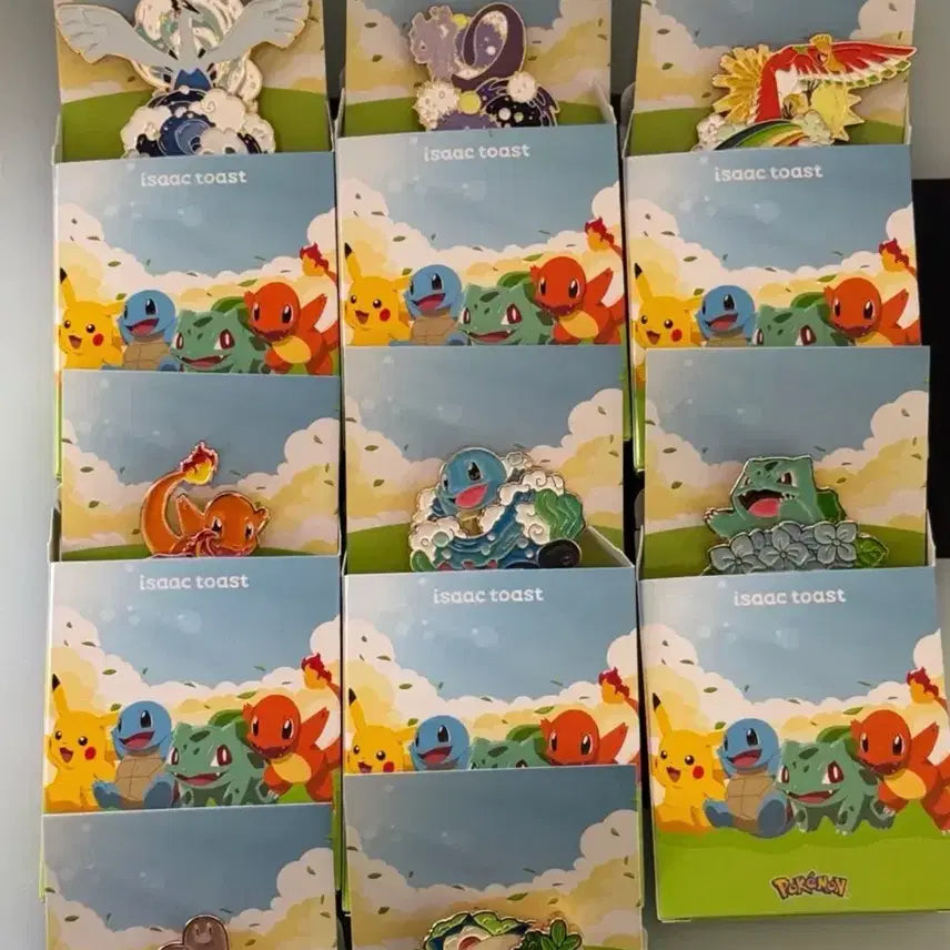 [BUNJANG] Isaac Toast Pokemon Pins Bundle Set / 이삭토스트 포켓몬스터 뱃지 8개 일괄 판매