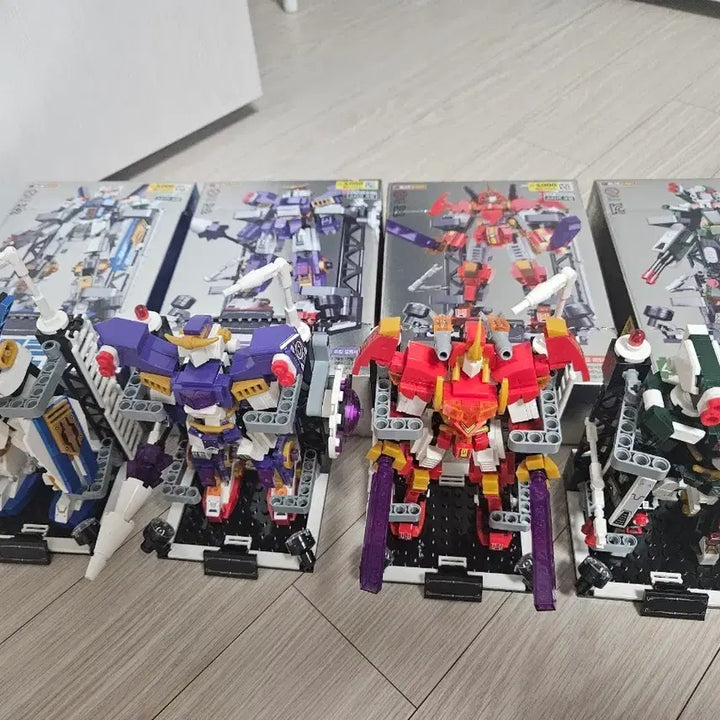 [BUNJANG] Daiso Building Blocks Robot Bundle Set (4 Types) / 다이소 조립블럭 로봇 4종일괄