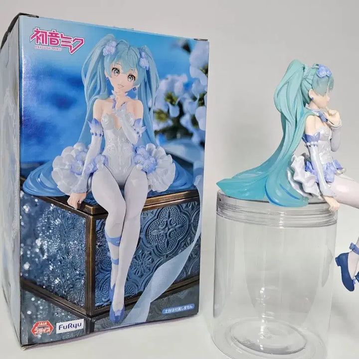 [BUNJANG] Hatsune Miku Flower Fairy Noodle Stopper Figure Nemophila White FuRyu / 하츠네미쿠 플라워 페어리 누들스토퍼 피규어 네모필라 화이트 후류