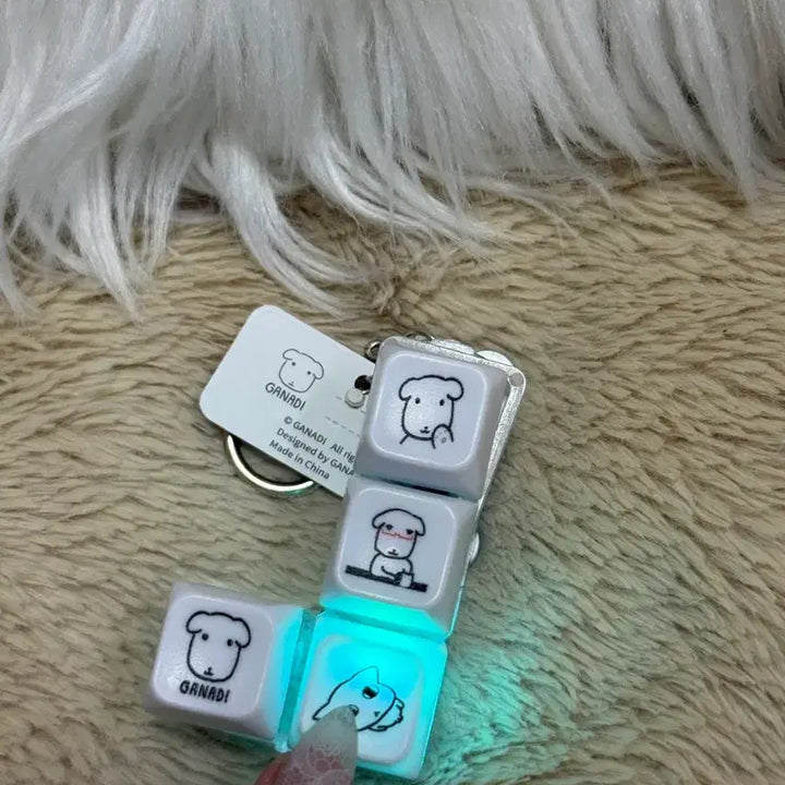 [BUNJANG] Ganadi LED Keycap Keyring (Official) / 나안아! 가나디 LED 키캡 키링 정품