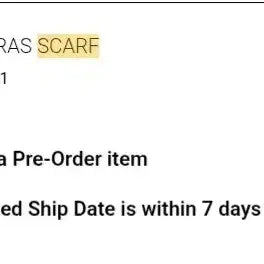 [BUNJANG] YEAT 2093 ERAS Scarf / YEAT 이트 스카프 2093 ERAS SCARF