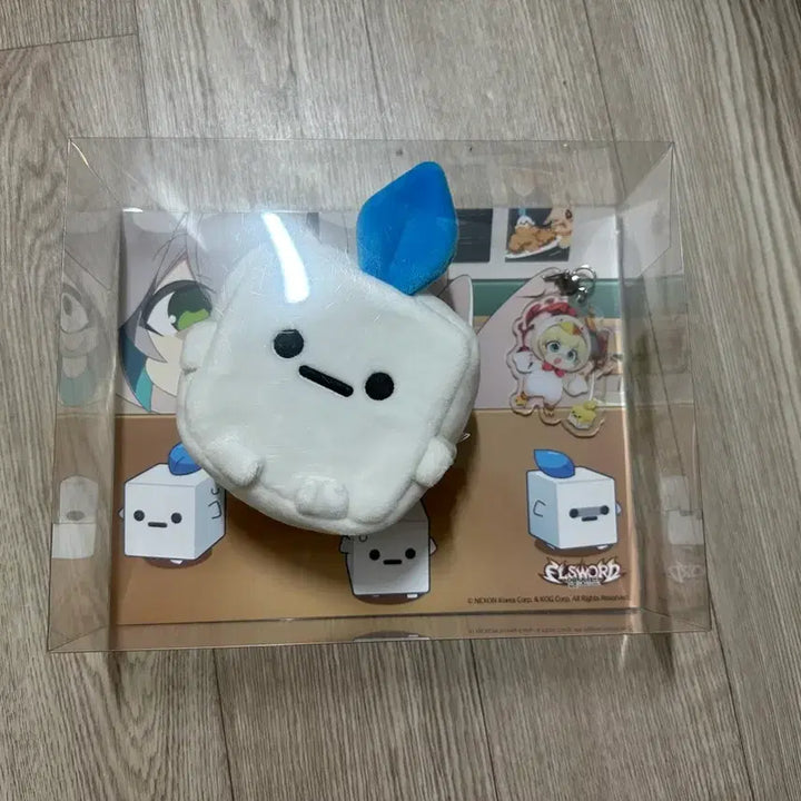 [BUNJANG] Elsword Nene Chicken Collaboration Cheong Acrylic Keyring &amp; Plush Set / 엘소드 네네치킨 청 굿즈 팝니다