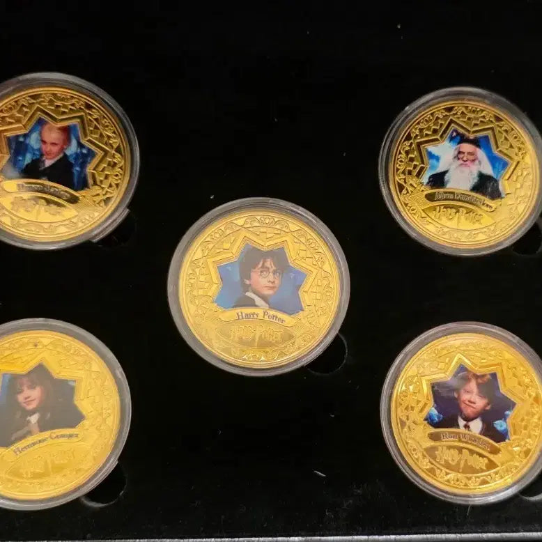 [BUNJANG] Harry Potter Character Commemorative Coin Set / 해리포터 기념 주화 세트(해리,말포이,론,헤르,덤블도어)