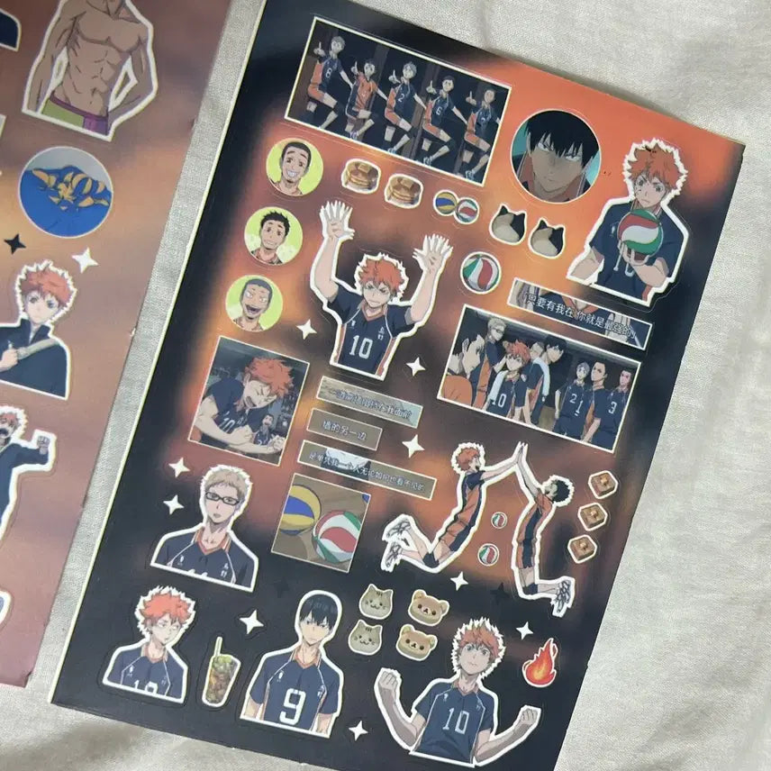 [BUNJANG] Haikyuu!! Karasuno High School "Team" Die-Cut Sticker Bundle Set / 일괄) 하이큐 카라스노 경기 칼선 스티커 씰스 카게야마 츠키시마