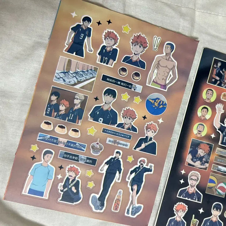 [BUNJANG] Haikyuu!! Karasuno High School "Team" Die-Cut Sticker Bundle Set / 일괄) 하이큐 카라스노 경기 칼선 스티커 씰스 카게야마 츠키시마