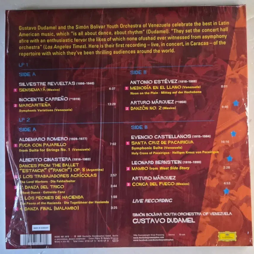 [BUNJANG] Gustavo Dudamel Fiesta 2LP Vinyl / 구스타보 두다멜 -  Fiesta 2LP ( DG)