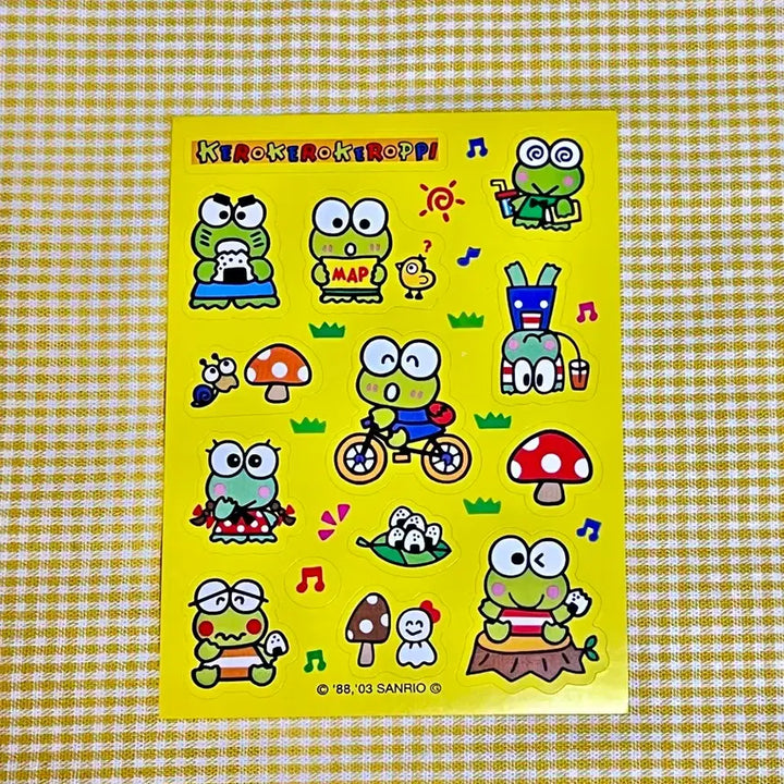 [BUNJANG] Sanrio Keroppi 2003 Classic Stickers / 케로피 고전 2003년 스티커 산리오 케로피고전스티커