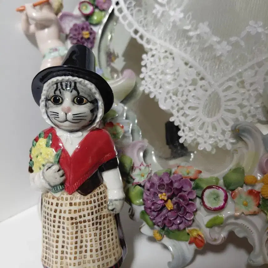 [BUNJANG] Vintage Quail Ceramics Cat Figurine / Vintage) 퀘일세라믹 사의 도자기 고양이 피겨린
